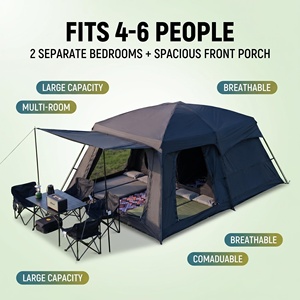 Tenda Familiare Personalizzata per <span class=keywords><strong>5</strong></span>, 8, 12 Persone, da Campeggio e Outdoor, in Tessuto Oxford Impermeabile, con Due Camere e Un Soggiorno, Quantità Minima d'Ordine Bassa - Product Image 4