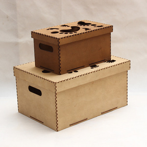 Rectangular Wooden Storage <b>Box</b> Set 12L Covered Jewelry Packaging <b>Gift</b> <b>Box</b> Decorative Storage Boxes - Product Image 1