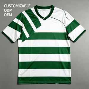 เสื้อยืดซับลิเมชั่นแขนสั้นระบายอากาศพิมพ์โลโก้ตามสั่ง ขายดี ชุดฟุตบอลและชุดกีฬาสำหรับผู้ชาย - Product Image 1