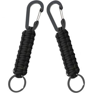 Custom Branding Paracord Keychain Carabiner Clip Braided Lanyard for Keys <b>Backpack</b> Camping Hiking Outdoor Gear Wholesale OEM - Product Image 1