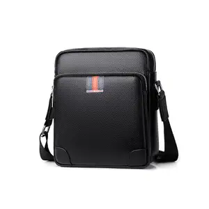 Hochwertige Herren Schulter Umhängetasche Echtes Leder Business Messenger Bag Für Männer