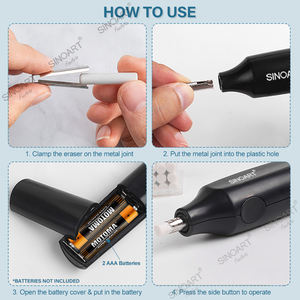Gomme électrique SINOART, gomme électrique personnalisable avec 30 pièces pour recharges de gomme électrique - Product Image 4