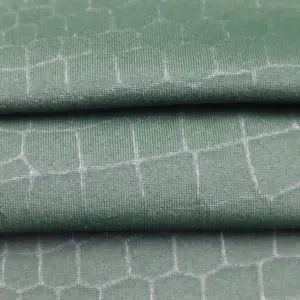 Embossed fabric high elastic nylon spun cotton moisture wicking stone pattern weft knitted fabric for sportswear