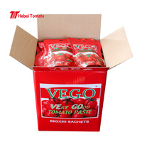 Sauce Tomate Rouge Fraîche en Sachet 50g/56g/70g – Pâte de Tomate – Vente Chaude Direct Usine Chine