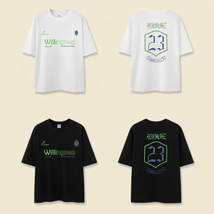 เสื้อยืดพิมพ์ลายอเมริกันเลตเตอร์ ทิคเพลท รุ่นปี 2026 ฤดูใบไม้ผลิ/ฤดูร้อน แบรนด์อเมริกันสุดฮิต ทรงหลวม แขนสั้น สำหรับผู้ชาย - Product Image 1