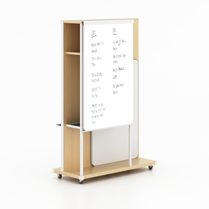 Cloison de bureau avec tableau blanc et armoire de rangement <span class=keywords><strong>sur</strong></span> <span class=keywords><strong>roulettes</strong></span>, unité modulaire roulante pour un espace de travail agile - Product Image 4