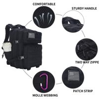Sac à dos tactique AYPPRO 45L, imperméable, Oxford, faible MOQ 50 pièces, logo personnalisé, système MOLLE, prêt à être expédié, sac d'assaut 3 jours