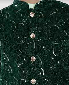 Tissu de velours de broderie de matière première de textile 38 largeur pour faire le tissu de broderie fait main de Kurta des hommes - Product Image 2