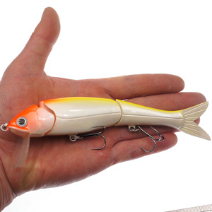 3 Play <span class=keywords><strong>Hunter</strong></span> 150mm Leurre de pêche rigide avec queue souple-Jerkbait multi-articulé pour bar brochet maskinongé - Product Image 2