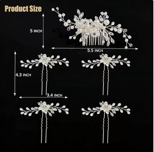 Peigne à cheveux exquis en perles, accessoire pour cheveux, bijoux <span class=keywords><strong>de</strong></span> mariée en strass pour femmes, polyvalent, élégant, luxueux, couvre-chef pour filles, cadeau, 1 pièce - Product Image 1