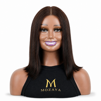 Perruque Bob en Cheveux Humains Vierges Vietnamiens Ultra-Lisses, Sans Colle, avec Fermeture en Dentelle 2x6, Couleur Naturelle, Vente en Gros