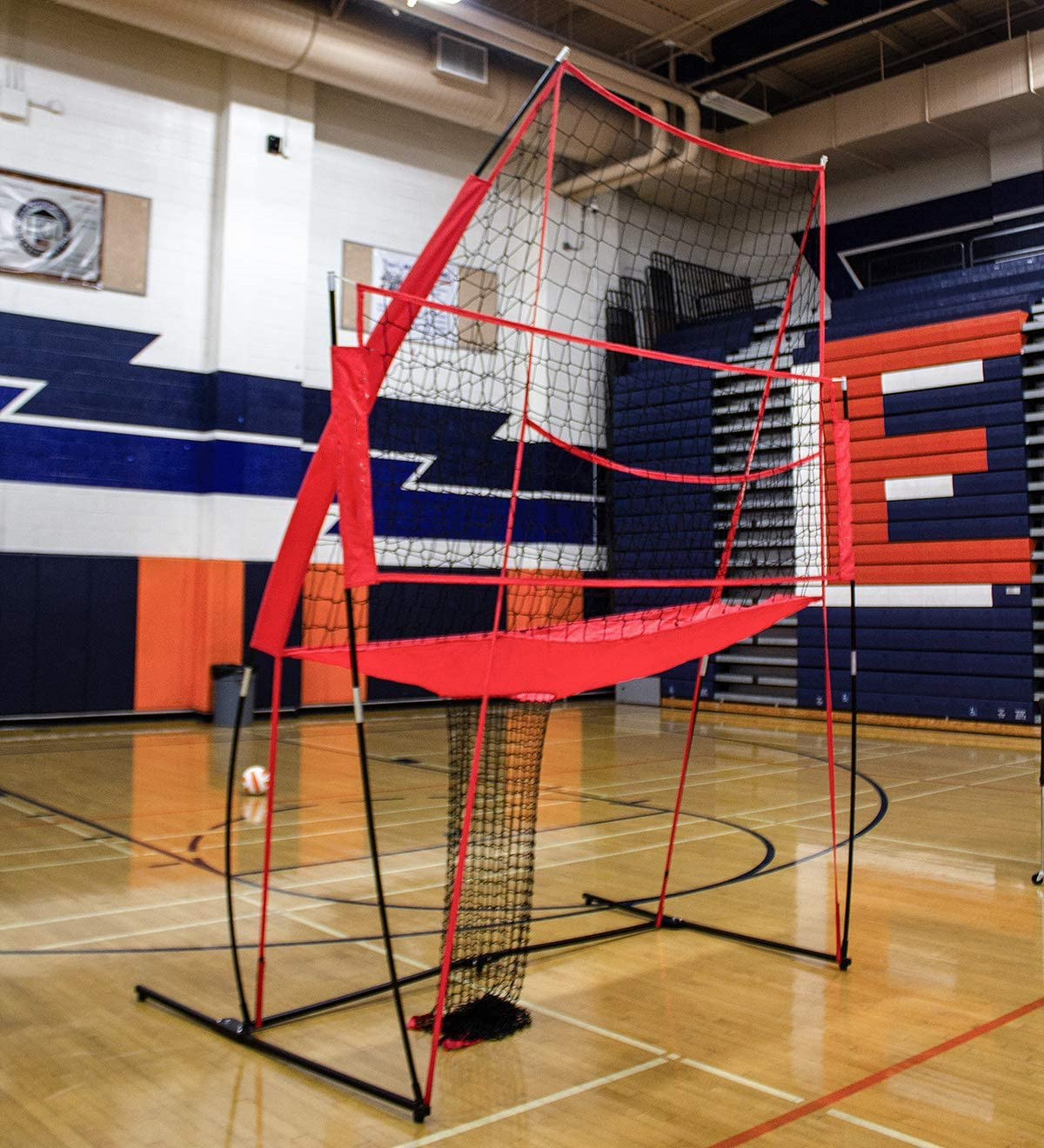 VPN02A Portable Large Volleyball Badminton Tennis Net, Volleyball Practice Net Station for Hitting and Serving Drills