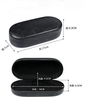 Étui à lunettes en cuir PU tressé avec texture, boîte de rangement ovale grande taille en métal plaqué brillant dégradé pour lunettes, emballage pour lunettes