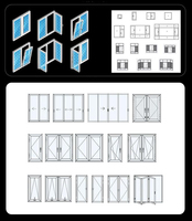 Ventanas Modernas de Aluminio con Rotura de Puente Térmico, Ventanas Panorámicas de Piso a Techo, Ventanas Fijas con Vidrio de Gran Formato, Puertas y Ventanas Contemporáneas