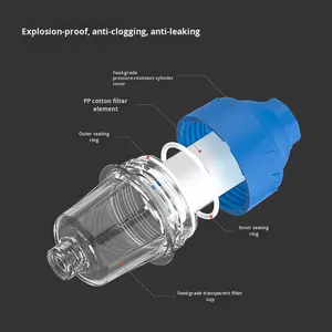 <span class=keywords><strong>Filtre</strong></span> universel pour chauffe-eau et lave-linge, élimination du tartre, déchloration, élimination de la rouille, purificateur d'eau, non - Product Image 4