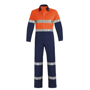 Mono de manga larga para hombre y mujer personalizado al por mayor, mono de una pieza ignífugo FR, ropa de seguridad reflectante - Product Image 1