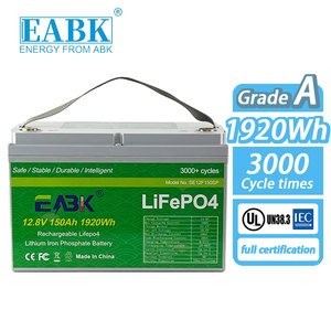 การจัดเก็บพลังงานจักรยานไฟฟ้าสกู๊ตเตอร์รถยกพร้อมการป้องกัน BMS แบตเตอรี่ Lifepo4 12V 150Ah 18650ลิเธียม - Product Image 1