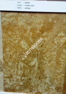 Dalles de pierre calcaire naturelle dorée fleurie, qualité supérieure, carreaux de pierre calcaire polis pour la décoration murale, de sol et extérieure de la maison - Product Image 6