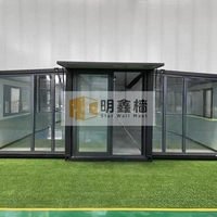 Mxq Maison Modulaire Pliable et Extensible en Verre Préfabriquée de 20/40 pieds pour Usage Résidentiel et Serre