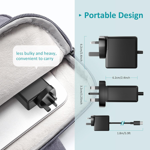 Caricabatterie per laptop USB C GaN da 65 W PD 3.0 Adattatore di alimentazione 5 V-20 V Ricarica rapida per MacBook Dell HP Lenovo <span class=keywords><strong>iPhone</strong></span> iPad - Product Image 3