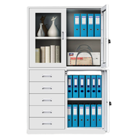 Archivador de Oficina de Acero con 4+ Cajones, Cerradura con Llave, Diseño Moderno, Duradero, Ecológico, Ahorra Espacio, para Hogar/Oficina/Escuela