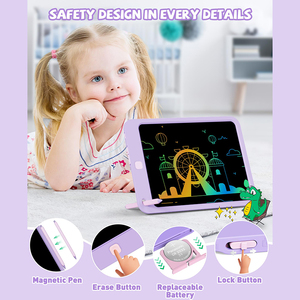 Tablette d'écriture LCD numérique pour enfants, tableau <span class=keywords><strong>magique</strong></span> électronique à écran couleur personnalisé, 8,5-10 pouces - Product Image 5