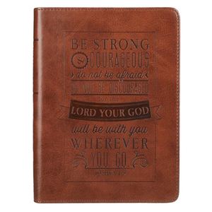 Classic B6 Christian <b>Journal</b> Handy-Sized Inspirational Scripture Notebook Featuring Joshua 1:9 Bible Verse - Product Image 1