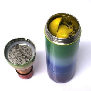 Tasse isotherme portable moderne et créative en acier inoxydable 304 de 500 ml pour thé/eau et boissons chaudes avec compartiment de séparation - Product Image 3