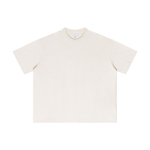 Camiseta de Punto para Hombre, Corte Regular, 210 g/m², Mezcla de Algodón y Poliéster, Alta Calidad, Color Sólido, Cuello Redondo, Manga Regular, Estilo Hip Hop - Product Image 3