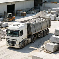 Camion benne minier 8x4 avec benne de chargement à revêtement anti-usure pour les projets d'infrastructure au Moyen-Orient