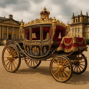 Nouvelle conception 2025, décoration de Noël en plein air, mariage, calèche à cheval européenne, à traction et électrique - Product Image 2