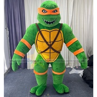 Costume de mascotte géant gonflable Tortue Ninja, sur mesure, en peluche, musclé, vert, guerrier, carnaval, cosplay, Disfraces De pour adulte