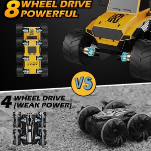 Hot bán <span class=keywords><strong>2</strong></span>.4G mọi địa hình <span class=keywords><strong>RC</strong></span> trôi xe ô tô cho người lớn trẻ em không thấm nước 8wd offroad điều khiển từ xa Xe tải sạc cáp USB - Product Image 5
