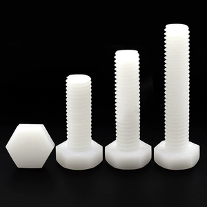 DIN933 DIN931 Nylon PVC Tornillo de rosca completa <span class=keywords><strong>Perno</strong></span> de cabeza hexagonal Precio de fábrica pernos de plastico - Product Image 1