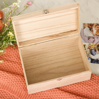 Pan bois boîte de premiers soins trésor nouveau-né bébé boîte cadeau mariage emballage organisateur inachevé en bois souvenir boîte
