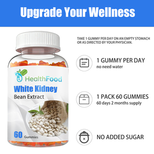 Gummies à l'extrait de haricot blanc avec logo personnalisé, contenant 1000 mg avec xylitol, l'extrait de haricot blanc soutient le système immunitaire - Product Image 5