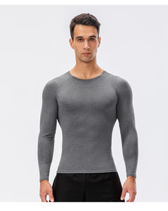 Men's New Autumn <b>Winter</b> Sports Long Sleeve Outdoor Running <b>Tight</b> Training T-shirt High Stretch Quick Dry Fitness Top - Product Image 2