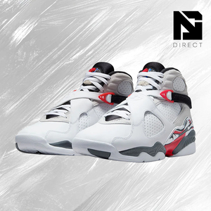 Chaussures de basketball montantes Air Jordan 8 Retro 'Bugs Bunny' 2025 pour homme, en cuir blanc, noir et rouge, à lacets, respirantes, baskets de sport - Product Image 2