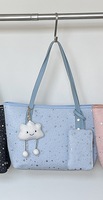 Bolso de Hombro Moderno 2026, Bolso de Mujer con Estampado Bonito y Cartera, Bolso de Mano de Cuero PU de Alta Calidad con Colgante