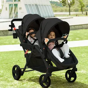 Stroller OEM ODM Baby Wagon Stroller Custom Baby Trend 2-in-1 Stroller Wagon Free Design Baby Wagon Stroller With Canopy/