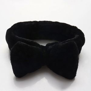 Diadema para niña con lazo, suave y esponjosa, para lavado de cara, ducha y spa facial - Product Image 4