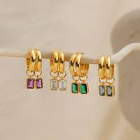 NATUNA Nouvelle Tendance Mini Porte-bijoux en Argent 925 pour Présentation Mariage Personnalisé Luxe Pierres Précieuses Boucles d'Oreilles