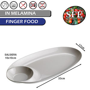 Elegant White Melamine Serving <b>Tray</b> with Gravy Boat 33x17.5x3.2 cm Durable Lightweight for <b>Buffets</b> Catering Events Use - Product Image 4