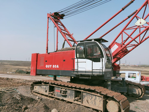 Grue sur chenilles hydraulique QUY80A de 80 tonnes à économie d'énergie avec une portée maximale de 64 m Hauteur de levage, longue durée de vie - Product Image 2