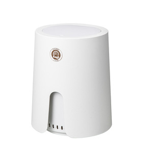 Poubelle cylindrique Sanzei avec couvercle, blanche, pour intérieur, bouton poussoir, grande capacité, étanche, anti-odeurs - Product Image 2