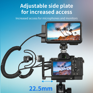 Kit de stabilisation de cage anti-vibration Selens L Plate pour appareil photo <span class=keywords><strong>Sony</strong></span> A7 <span class=keywords><strong>III</strong></span>/<span class=keywords><strong>a7R</strong></span> <span class=keywords><strong>III</strong></span>/a9 - Product Image 5