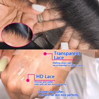 Perruque en cheveux humains avec dentelle transparente HD 13x6, Ombré blond avec mèches, Ondulation naturelle, Densité 200, Fournisseur en gros