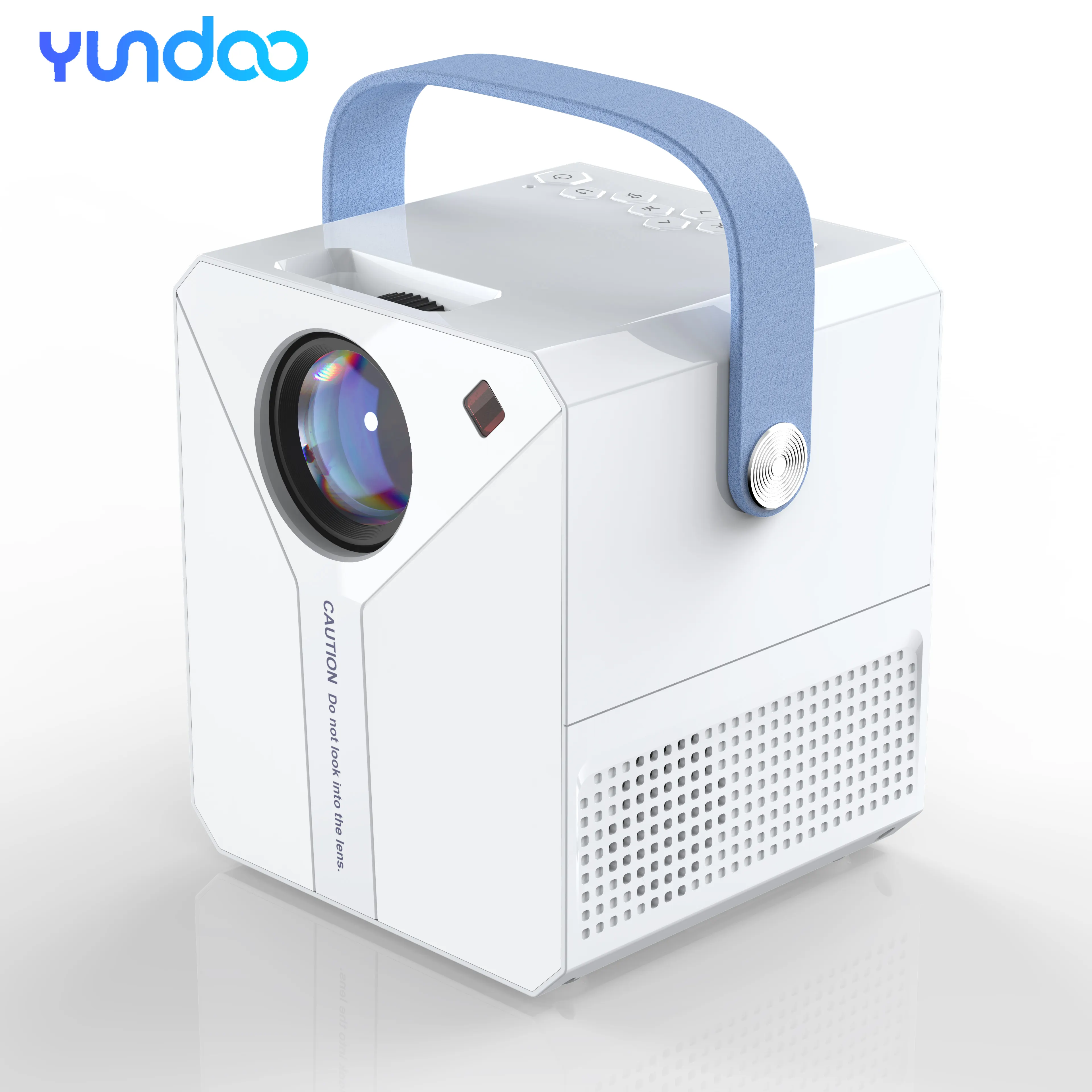 YUNDOO CY305AndroidミニLEDlAsErプロジェクタービデオスマートフォン3D4KポータブルDLP Wifiビーマーホログラムプロジェクターバッテリー付き