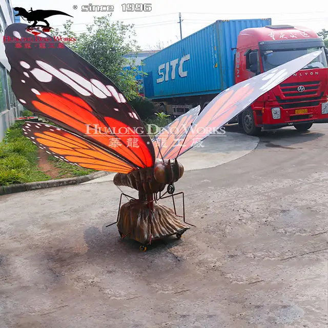 Taman Tema serangga warna-warni ukuran hidup 3D model serangga kupu-kupu buatan