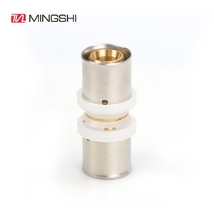 Raccord d'air de tuyau pex en laiton <span class=keywords><strong>multicouche</strong></span> droit réduit <span class=keywords><strong>TH</strong></span> nickelé à haute pression pour les conduites d'eau - Product Image 1